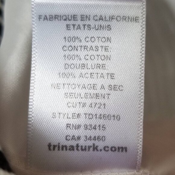 Trina Turk Zola Print Cotton Halter Style Sleeveless Fit & Flare Dress Size 12 - Picture 15 of 17